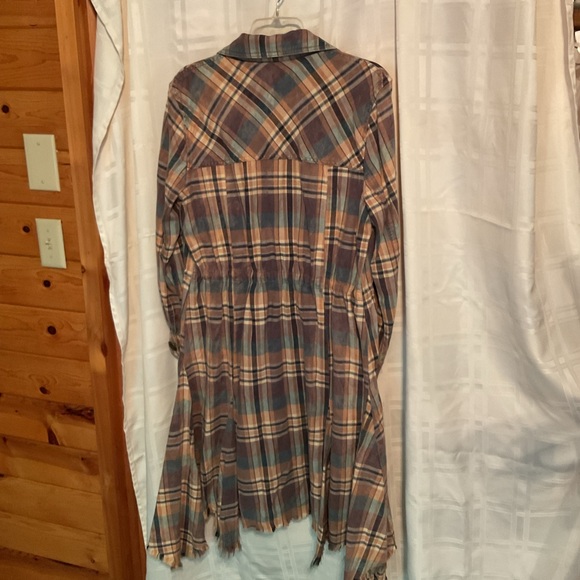 Aratta Brown and Tan Asymmetrical Trench Coat - Picture 2 of 7